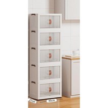 리빙 소품 박스 접이식 인형 수납 투명 정리함 다용도 플라스틱 옷 보관, M