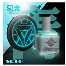 수성 형광 컬러 액체 페인트 18ml 모델 패널 라인 색칠 도구, [10] No.06  Cyan