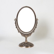 아트박스/크레디스 엔틱메탈 스텐딩 장미 화장대 거울 미디움-3색상, 아이보리