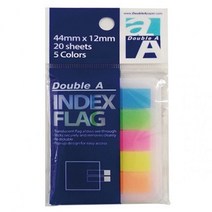 더블에이 인덱스 플래그 접착 메모 5색 44X12 지 일정관리표 수, 쿠팡 본상품선택