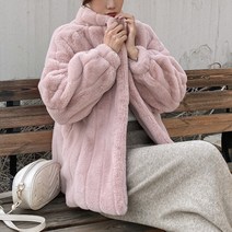 헤이슈 소프트 부드러운 밍크 퍼코트 겨울 여성 자켓 아우터