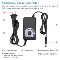 산업용 환풍기 대형 업소용 고압 배기팬 축사 닥트 식당 장치 모터 환기 커버 고압 강력, 3v-12v 컨트롤러