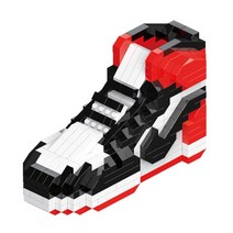 NBA 농구 블록 diy 미니 빌딩 소년 스포츠 신발 스니커즈 모델 anime buliding bricks toys assembly for blocks toy kids, 8-1pcs 원래 상자 없음