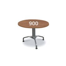 한성 DH 국산 원형탁자 900 삼각다리 곡선 회의용 사무용 원테이블 탁자, 아이스블루