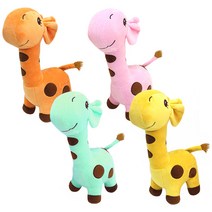 기프트앤돌 마카롱 기린인형 캐릭터 동물인형 30cm, 오렌지