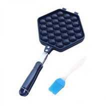 커피콩빵기계 커피빵 커피꽁빵틀 땅콩빵 가정용 계란 와플 기계 금형 상업 전기 난방 가스 템플릿 비 스틱 베이킹, 계란 와플 몰드 + 오일 브러쉬