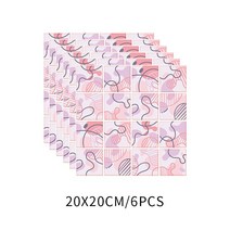 20*20cm 벽지 자기 접착 성 욕실 방수 및 습기 방지 주방 타일 스티커 거실 침실 벽 Decora, 06 No.6