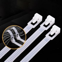 [이서지니]OL1134 다용도 리유저블 재사용 케이블타이, 흰색450mm(4개입)