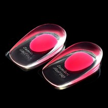 족저근막염 패드 깔창 쿠션 실리콘 힐 컵 젤 힐 컵 인서트 풋 케어 실리카겔 (대소) 보조기, 빨간색, 소형(1쌍)