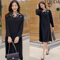 엄마옷 가을 호피 터들넥 레오파드 쉬폰 정장 빅사이즈 원피스 고급 40-50대 중년여성 상견례 하객 오피스