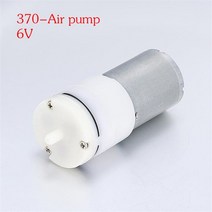 가압펌프 12V DC 소형 370 워터 펌프 DC 모터 저소음 대형 워터 플로우 0.4-1.2Lmin KLC 다이어프램 진공, 08 370-Air pump 6V