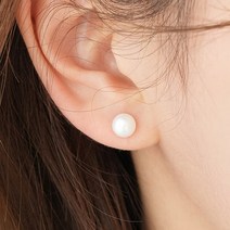 [수앤수][14K Gold] 납작 담수진주 귀걸이 (22ARE004)