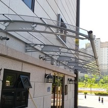 캐노픽스 1500x3000 차양 비가림 비가림막 렉산 지붕 주택 어닝 테라스 가림막 상가캐노피, 렉산_투명/브라켓_그레이/파이프_그레이