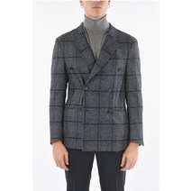 Corneliani CC COLLECTION UNLINED 더블 브레스트 GLEN PLAID 블레이져 88XZ56 1806367 001