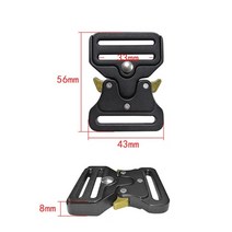 금속버클 Meetee 26 50mm 측면 릴리스 가방 스트랩 조절기 걸쇠 벨트 안전 클립 후크 diy 야외 수하물 액세서리, yk202-블랙-33mm