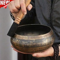 싱잉볼 명상종 음악 가지 티벳 용품 릴렉스 차임, 9.5cm
