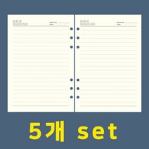 비오파파 6공 바인더 내지 육공 속지 다이어리 100P A5 3W9D20AC, 1개