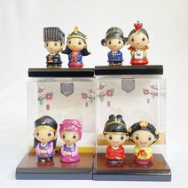 한국 전통 혼례 한복 미니 피규어 장식 기념품 4Color, 2 사모관대, 2사모관대