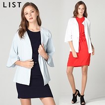 리스트 [리스트(LIST)] 라인썸머 링버튼 포인트 린넨 자켓 (택가격:268000원)