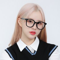 라핑 에리얼 빅 뿔테 남자 여자 빅사이즈 사각 패션 블루라이트 차단 안경테