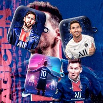 와우박스 주문제작 파리생제르맹 PSG 리오넬 메시(Lionel Messi) 축구 선수 에어팟 버즈 무선 이어폰 케이스, 유광 하드케이스, 에어팟 프로