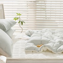 [파르페 바이 알레르망] 크루 밍크극세사 차렵이불세트 Q, 색상:리프그린