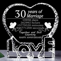 ZHSHWAT 15주년 결혼 기념일 커플 남편 아내 부모님 친구 기념 발렌타인 데이 선물, 30 years of Marriage