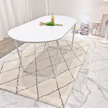 모노톤 다이아몬드 패턴 극세사 모로칸 러그 거실 카페트 L사이즈(140x200)