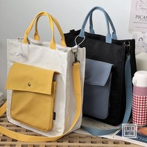 지퍼가 달린 도시락 토트 가방 캐주얼 캔버스 쇼핑백