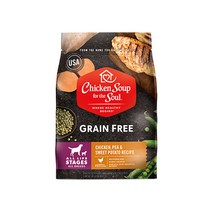 치킨수프 그레인프리 독 닭고기와 완두콩 고구마 애견 강아지 사료 애완 동물 4.54kg, 1개