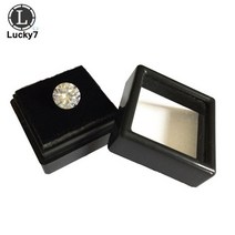 귀금속 쥬얼리 보석함 베어 스톤 상자 10pcs 다이아몬드 디스플레이 패키지 상자 화이트 블랙 gem case with foam pad beads 펜던트 광장 보석 쇼케이스, 검은색, 5x5cm