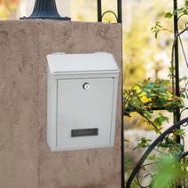 메일박스 대형 벽걸이 사서함 잠글 수 있는 금속 메일 삽입 대용량 드롭 박스 사무실 야외용 우편함, 한개옵션0