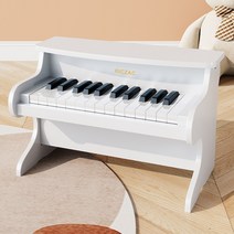 독일 RICZAC 미니 피아노 휴대용 소형 피아노 고급 원목 명품 전자 건반 어린이 일렉트로닉 오르간, 화이트