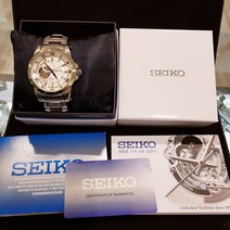 [SEIKO]워치갤러리 세이코 프리미어 오픈하트 오토매틱 실버 메탈밴드 시계 SSA213J1 정품
