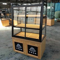 제빵 쇼케이스 진열대 유리 조명 케이크 카페, 블랙100cmx55Wx160cm=3층