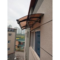 캐노픽스 650x4100 DIY 캐노피 테라스 정문 렉산 처마 비가림 현관 차양 비막이, 브라운, 세트앙카, 회색, 1개
