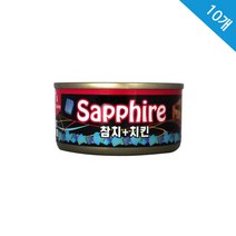 식욕부진 노묘용 습식 간식캔 참치치킨 10EA 음수량 애완동물 저지방 냥이, 10개