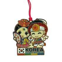 국내산 한국전통기념품 커플캐릭터 관광지 부채춤 돌담길 서울타워 북마크 메탈책갈피(10개) 전통공예품 외국인선물추천 외국학생 유학생 교환학생 홈스테이선물 bookmark, 1세트, 부채춤(Fan Dance)