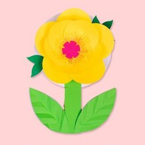 5인세트 봄꽃만들기 캠핑놀거리 미술놀이키트 어린이집 자연물, 1.노랑 꽃 개별포장