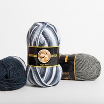 메리노 울 10ply (Merino wool) 100g 메리노울실 메리노실 뜨개실 털실, 85390 블루믹스