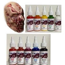 유주글로벌 페이스페인팅물감 할로윈메이크업 특수분장페인트 핑거페인트 무독성, 진주빛 메탈 10병 세트 (각 30ml)