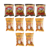 롯데리아양념감자스틱50g x 4개 카라멜러스크100g x 6개 봉지스낵세트 편의점 단체과자, 1개