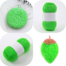 마트498 반짝이 수세미실 그린 모자뜨개질 손뜨개실 여름용 목도리뜨기 뜨개방 니트목도리 모자뜨기 가방뜨기 손