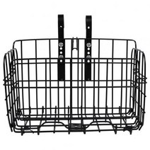 자전거뒷바구니 리어 백 배달 짐 로드자전거 바구니 접이식 메탈 조절식 전면 후면 와이어 보관 캐리어, 01 Black