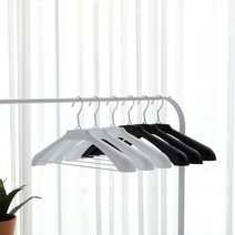 위즈홈 이지라인 어깨뿔 방지 고리 없는 옷걸이 20P 세탁소옷걸이 활용가능, 20개, 블랙