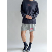 더블유 SA 가을신상 페인팅 빈티지 긴팔 라운드 티셔츠