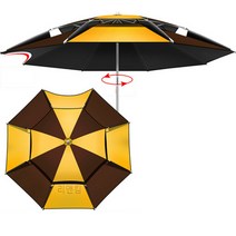 리앤킴 방수 자외선차단 낚시우산 2.4m MA2165, 1개, 커피