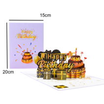 원카드 포커 용 핸드메이드 팝업 아내 남편 베이비 샤워 3D 인사말 생일 선물, 22 birthday card