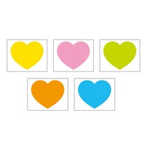 시트지 이름표-하트 스티커(1봉-6장)TT, 노랑(NO.147)
