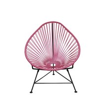아카풀코 테라스 디자인 체어 베란다 인테리어 해변, 핑크 【배 모양】